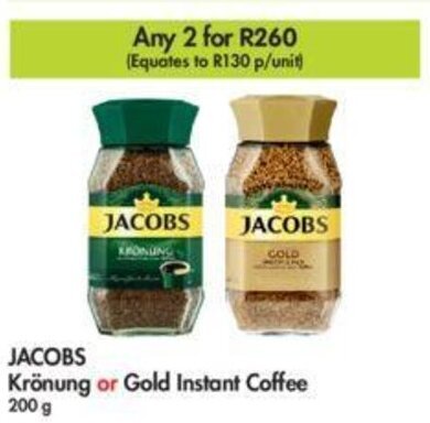 JACOBS Krönung or Gold Instant Coffee offer at Makro