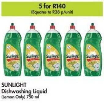 Makro SUNLIGHT Dishwashing Liquid (Lemon Only) 750 ml offer
