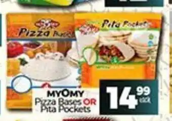 Take 'n Pay MyOmy Pizza Bases or Pita Pockets offer