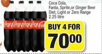 Spar Coca-Cola Light oe Zero 2,25Litre offer