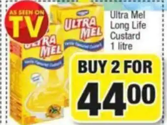 Spar Ultra Mel Long Life Custard 1 litre offer