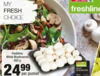 Spar Freshline White Mushrooms 400g offer