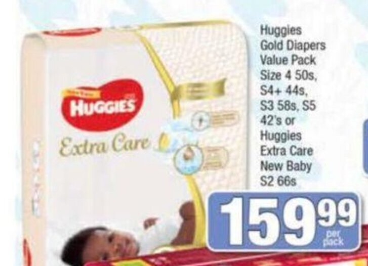 Huggies Gold Diapers Value Pack offer at Spar