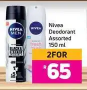 Game Nivea deodorant assorted-for 2 x 150ml offer