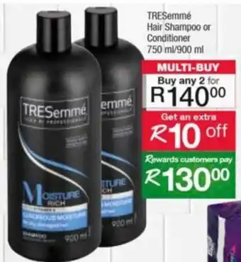 Spar TRESemmé Hair Shampoo or Conditioner 750ml/90ml offer
