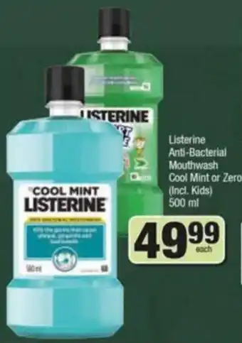 Listerine Anti-Bacterial Mouthwash Cool Mint