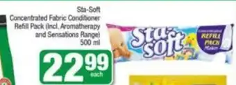 Spar Sta-Soft Concentrated Fabric Conditioner Refill Pack offer