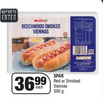 Spar SPAR Red or Smoked Viennas 500 g offer
