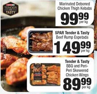 Spar Marinated Deboned Chicken Thigh Kebabs offer