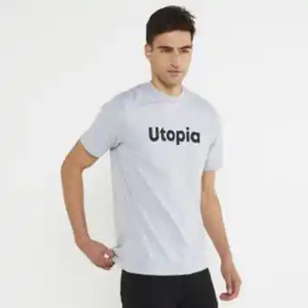 Zando Utopia chest big bold logo t-shirt grey - black offer
