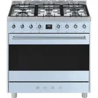 Hirsch's Smeg 90cm pastel blue gas/electric stove - c9maazssa9 offer