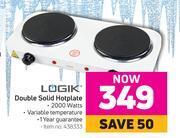 Game Logik double solid hotplate offer
