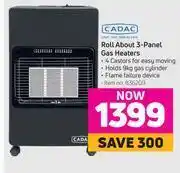 Game Cadac roll about 3 panel gas heaters offer