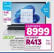 Game Acer intel core a315 i3 laptop offer