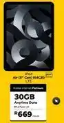 Apple ipad air 5th gen 64gb lte-on mobile internet platinum