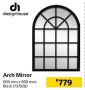 Builders Warehouse Design house arch mirror black 600mm x 900mm offer