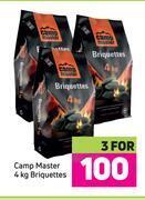Game Camp master briquettes-for 3 x 4kg offer