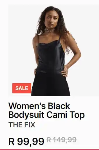 The FIX Women's black bodysuit cami top offer