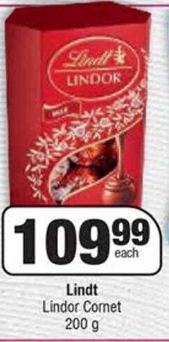 Lindt Lindor Cornet 200 g