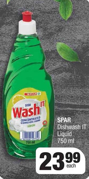 Spar SPAR Dishwash IT Liquid 750 ml offer