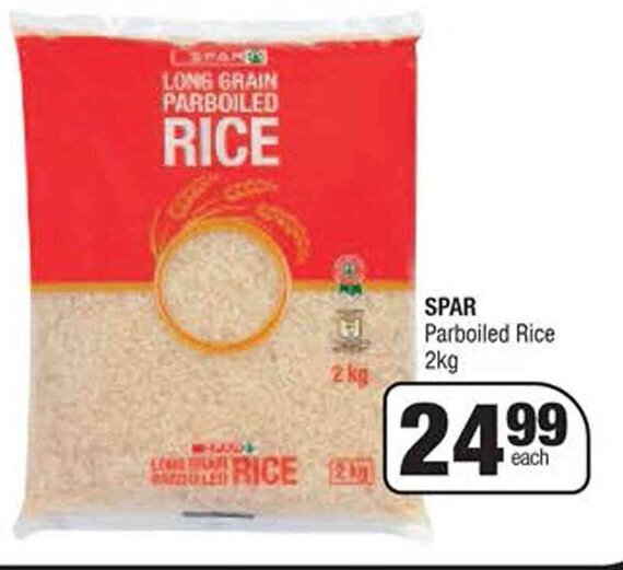 SPAR Parboiled Rice 2kg offer at Spar