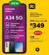 MTN Samsung galaxy a34 5g enabled-mtn mega gigs xs offer