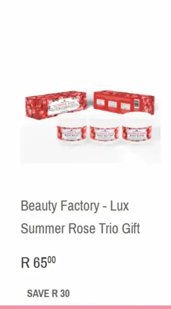 Beauty factory-lux summer rose trio gift