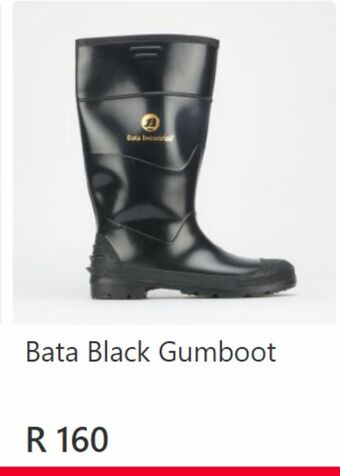 Bata Bata black gumboot offer