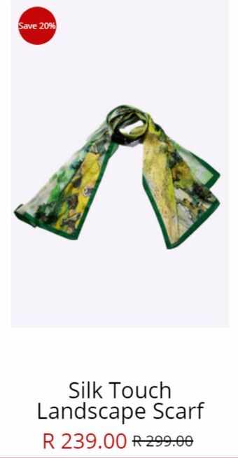 Silk touch lanscape scarf