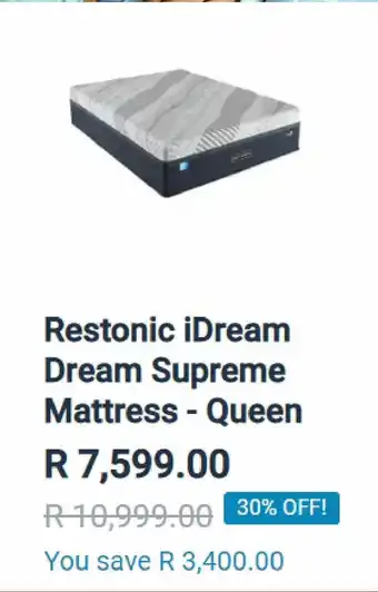 Restonic idream dream supreme mattress-queen