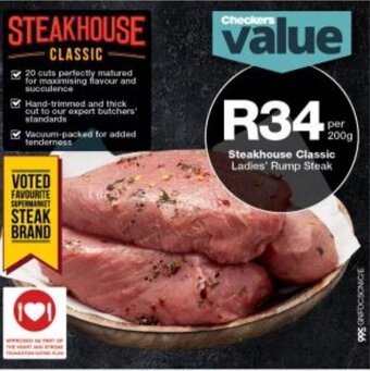 Checkers Steakhouse Classic Ladies' Rump Steak offer