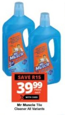 Checkers Mr Muscle Tile Cleaner All Variants offer
