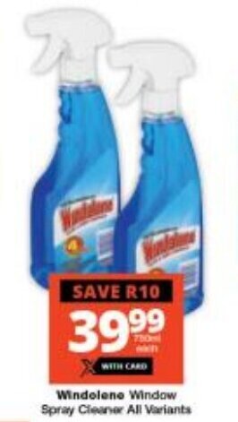 Checkers Windolene Window Spray Cleaner All Variants offer