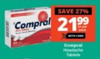 Checkers Compral Headache Tablets offer
