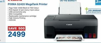 Incredible Connection Pixma g2420 megatank printer offer
