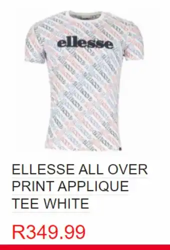 Skipper Bar Ellesse all over print applique tee white offer