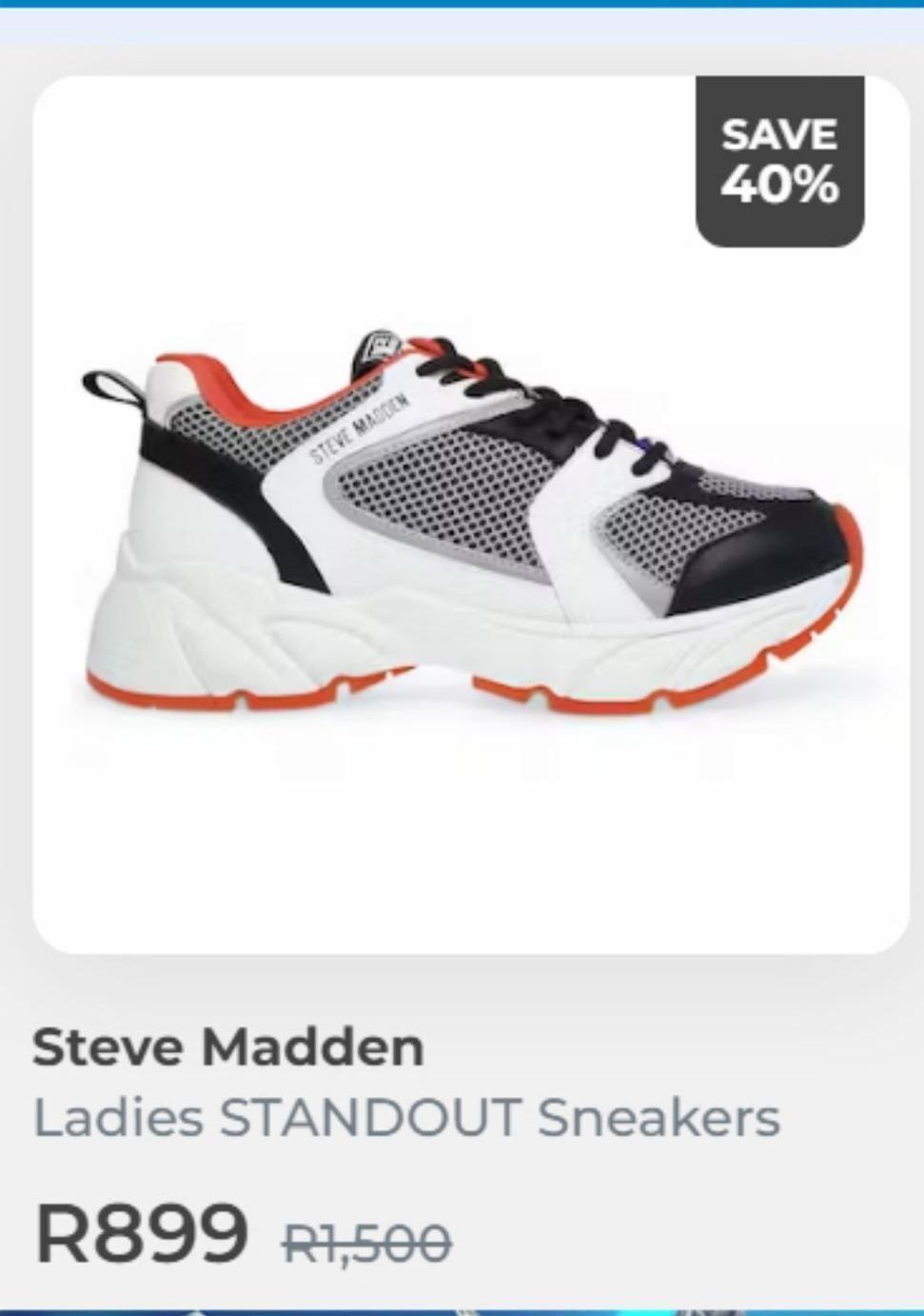 Steve madden ladies standout sneakers offer at OneDayOnly