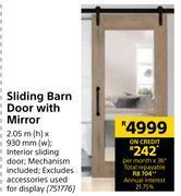 Builders Warehouse Sliding barn door with mirror 2.05m (h) x 930mm (w) offer