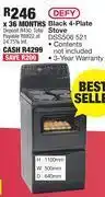 OK Furniture Defy black 4 plate stove dss506/521 offer