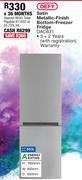 OK Furniture Defy 303l satin metallic finish bottom freezer fridge dac631 offer