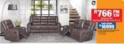 OK Furniture 3 piece romano 3 action recliner lounge suite with console offer