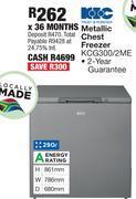 OK Furniture Kic 290l metallic chest freezer kcg300/2me offer