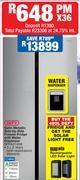 OK Furniture Defy 490l satin metallic side by side freezer fridge with water dispenser dff447/458 offer