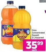 Game Oros concentrated squash assorted-2ltr each offer