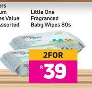 Game Little one fragranced baby wipes-for 2 x 80s offer