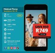 Checkers Mobicel force smartphone 4g lte offer
