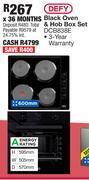 OK Furniture Defy black oven & hob box set dcb838e offer