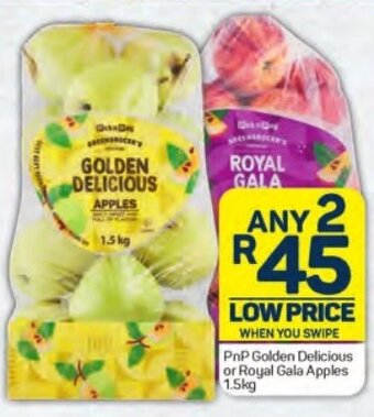 Pick n Pay PnP Golden Delicious or Royal Gala Apples 1.5kg offer