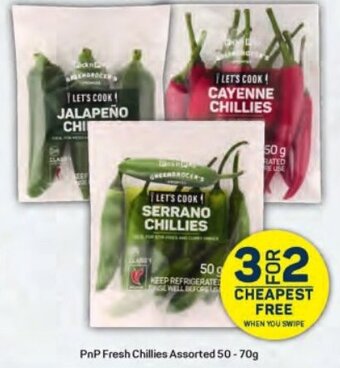 Pick n Pay PnP Fresh Chillies Assorted 50-70g offer