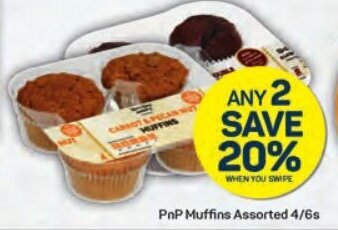 Pick n Pay PnP Muffins Assorted 4/6s offer